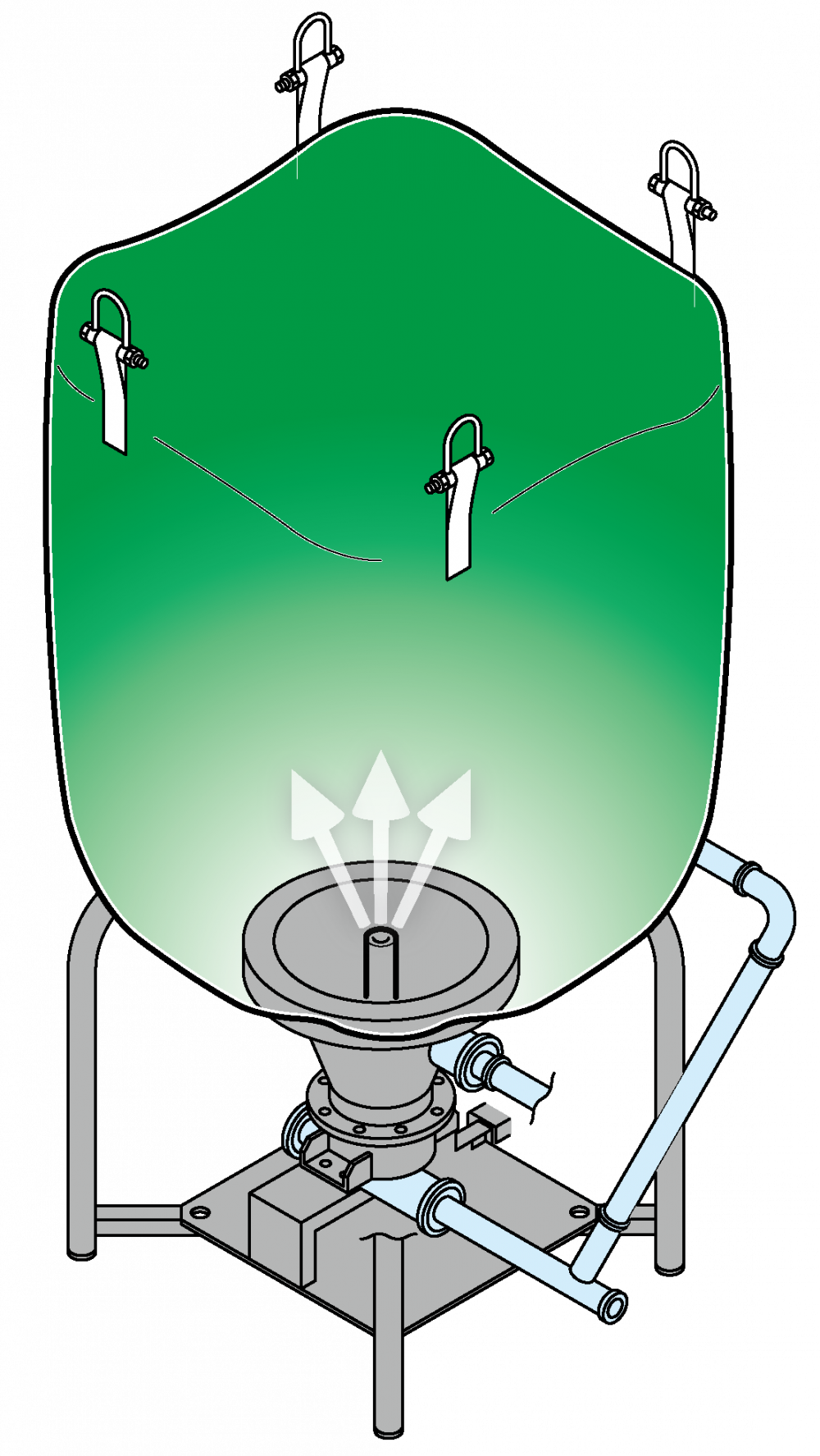 Fluidizing nozzle